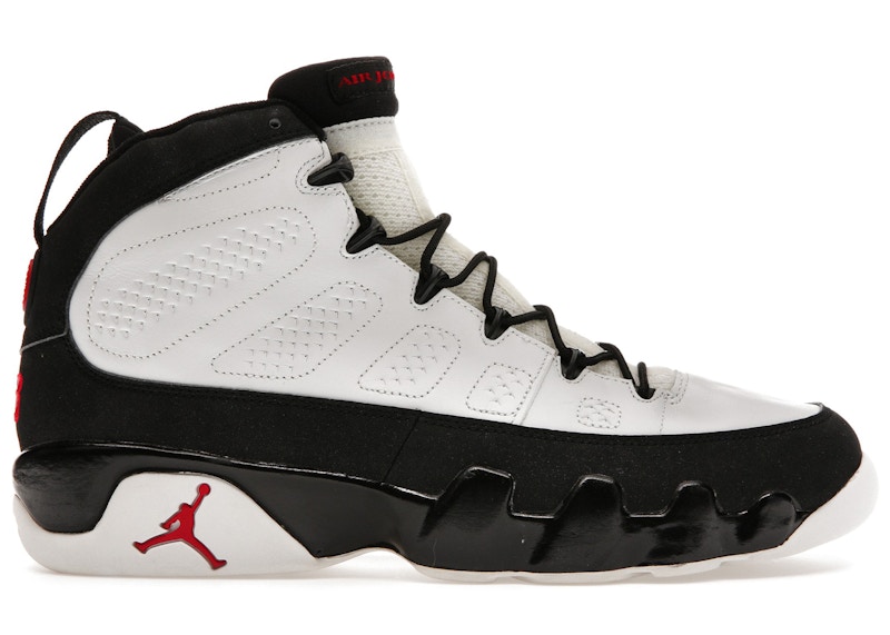 Jordan 9s black hot sale and white