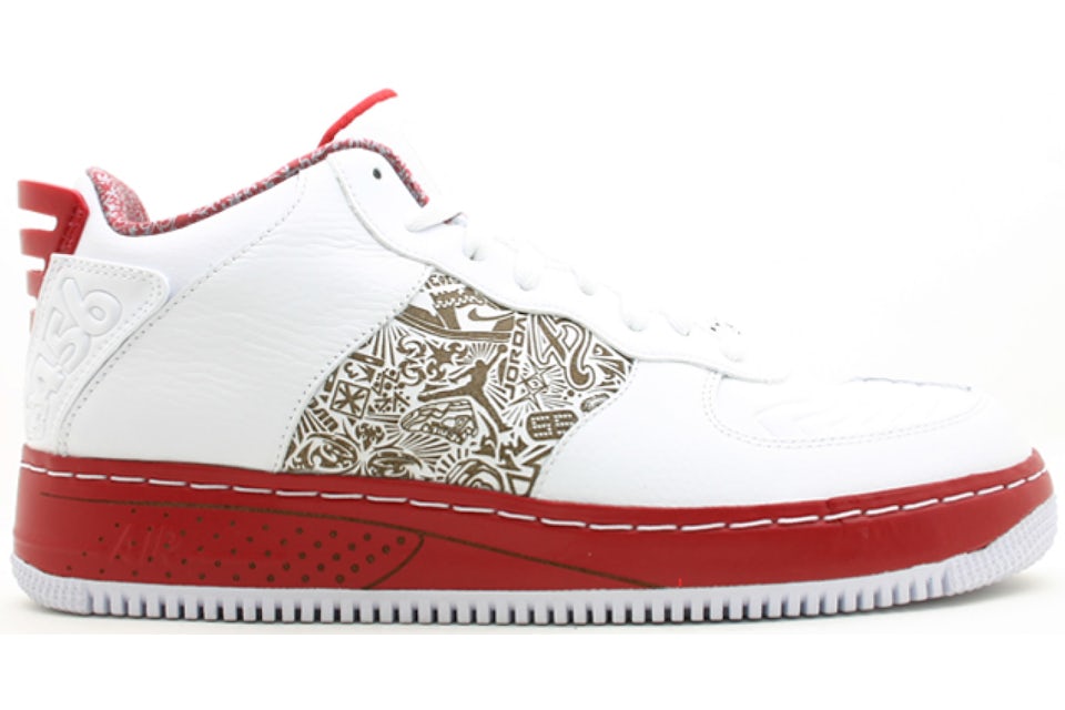 Red bandana jordans sales