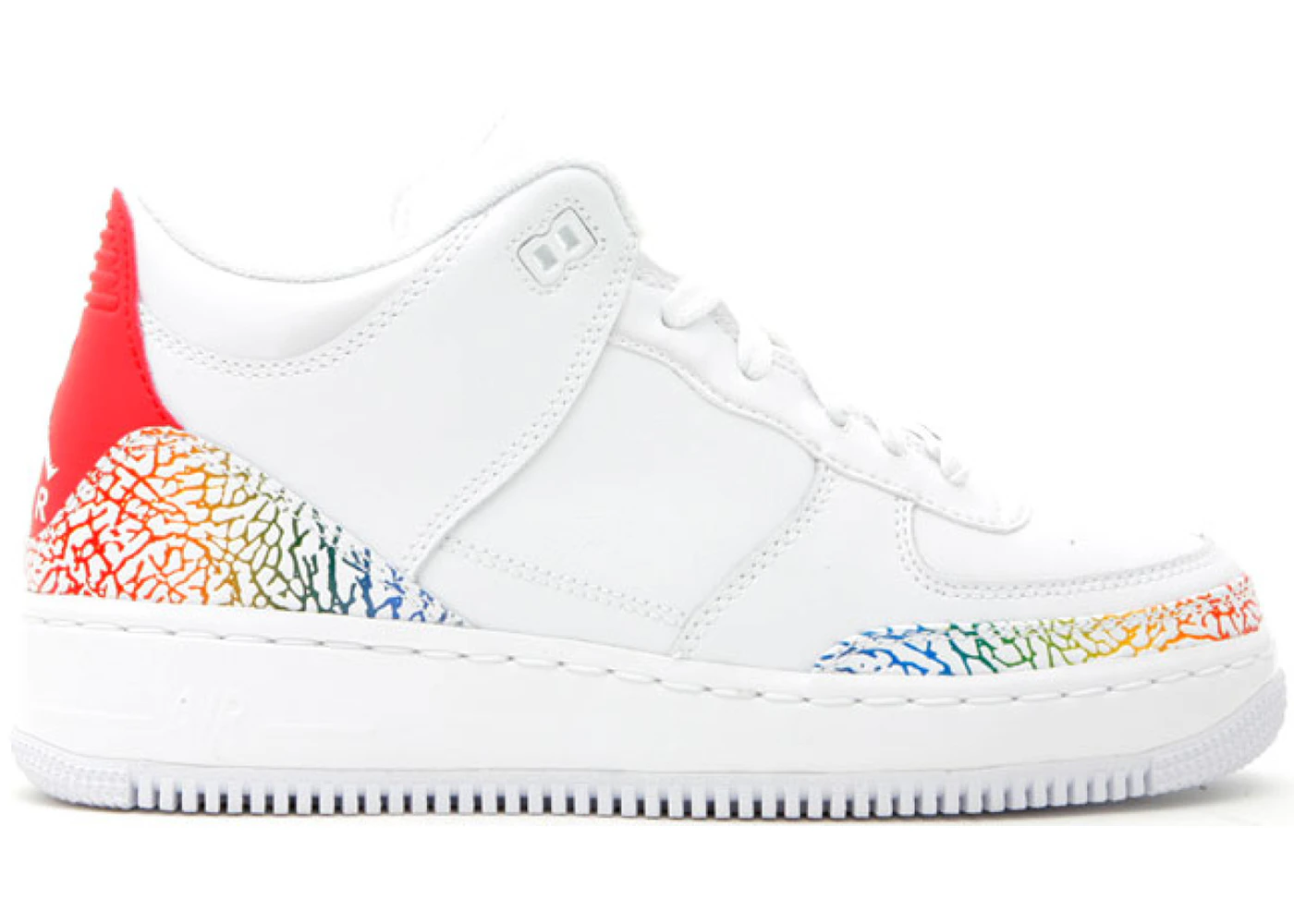 Jordans with top rainbow bottom