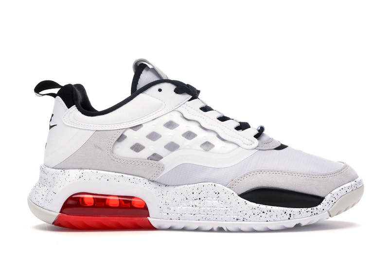 Pre-owned Jordan Men's  Max 200 Black Sneakers In White/challenge Red/vast Grey