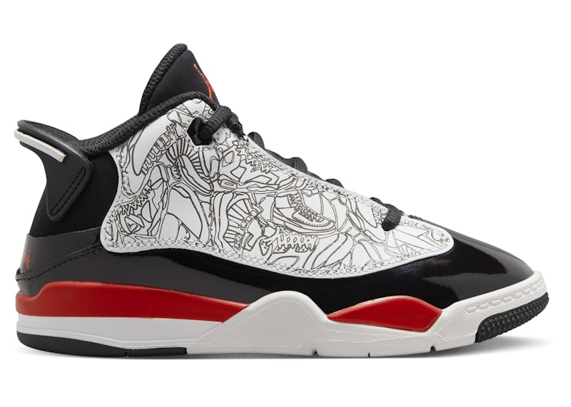 Jordan Dub Zero White Black Fire Red (PS) DV1359162 GB