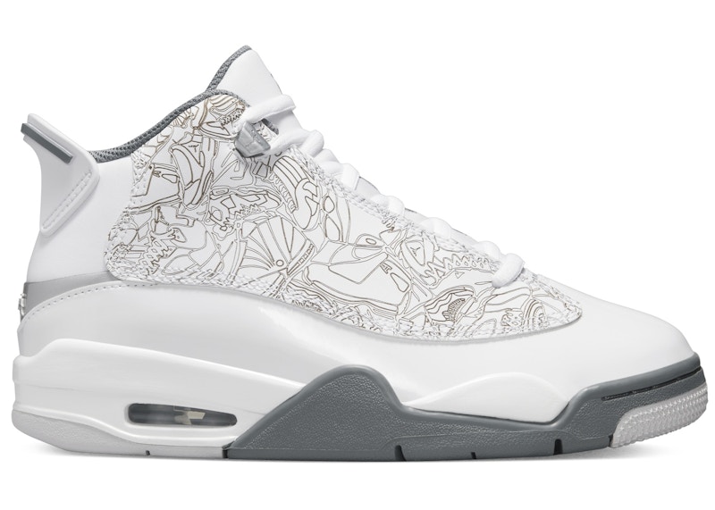 Pre-owned Jordan Dub Zero Cool Grey Sneakers In White/metallic Silver/neutral Grey In Multi
