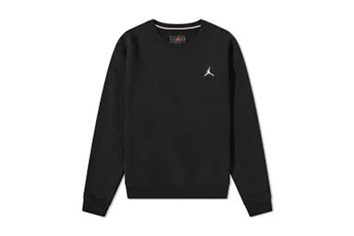 Pre-owned Air Jordan Essentials Fleece Crew Sweat Black