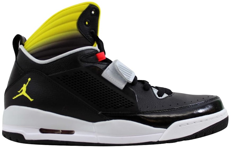 black and yellow jordan flights