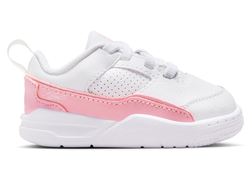 Pre-owned Jordan Flight Court Sneakers In White/medium Soft Pink In Multi