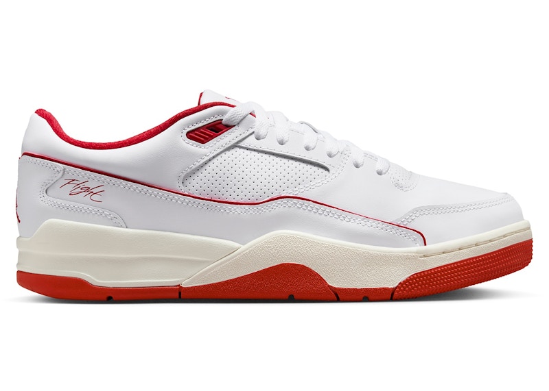 国内配送 NIKE JORDAN FLIGHT COURT WHITE/SAIL-BLACK Jordan Flight Court White Sail Black Varsity Red Men's