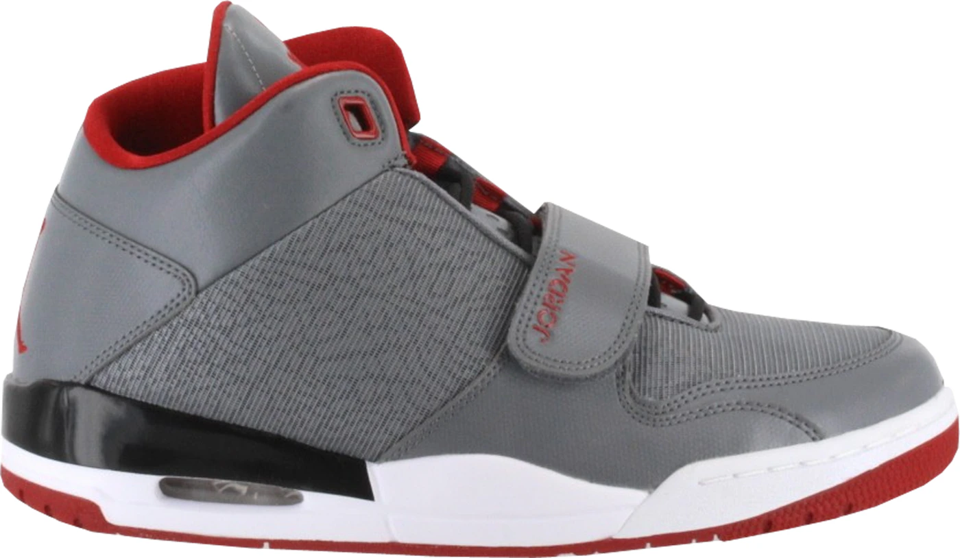 Nike JORDAN FLIGHT CLUB 90s V IV III Sneakers Gray/Fusion Red 10