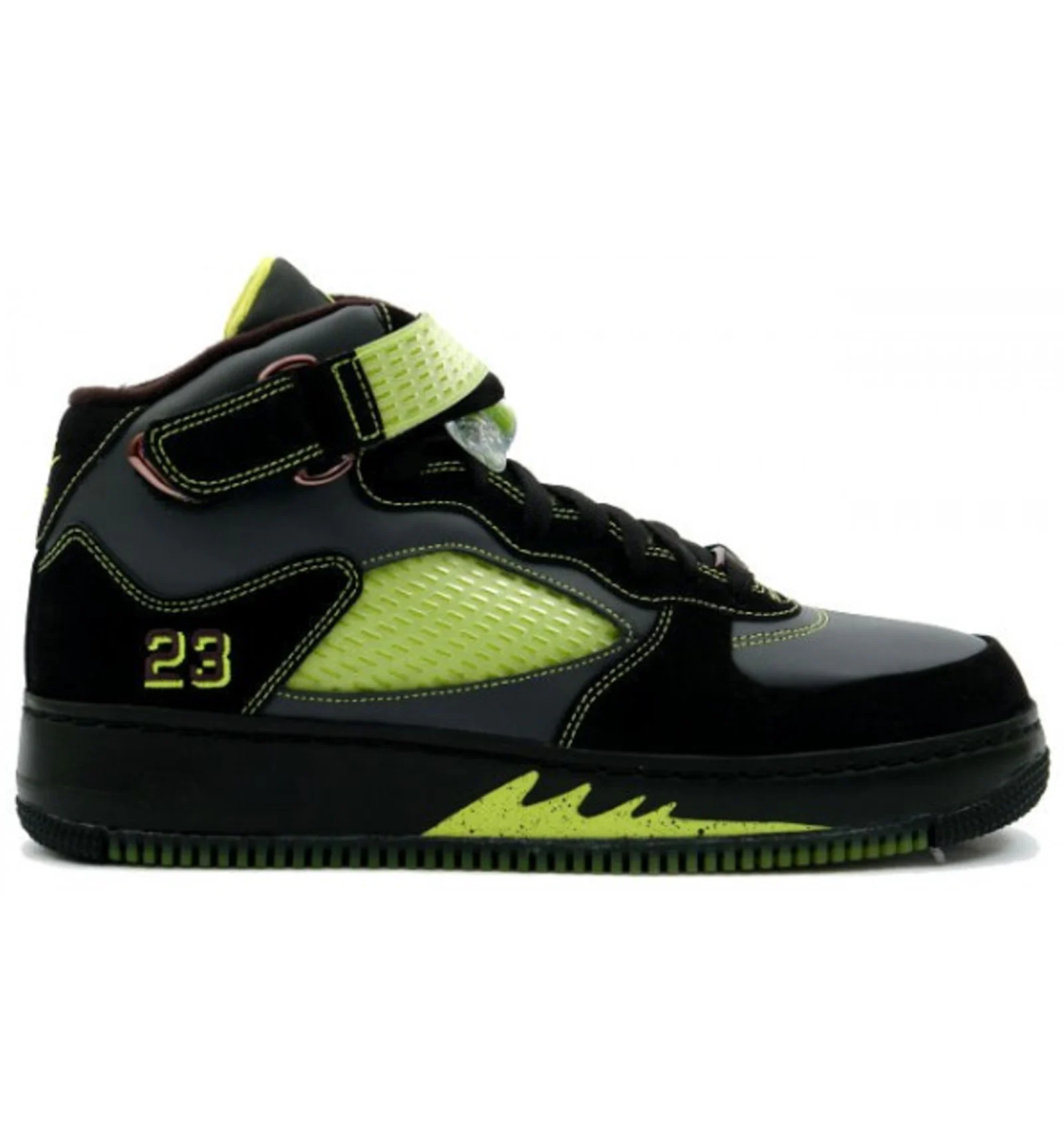 Black and yellow air force jordans sales