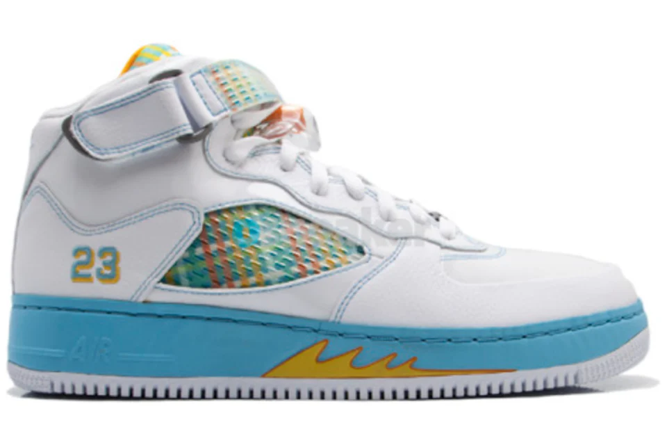 Jordan Force White Orange Peel 5 Men s 322882 181 US