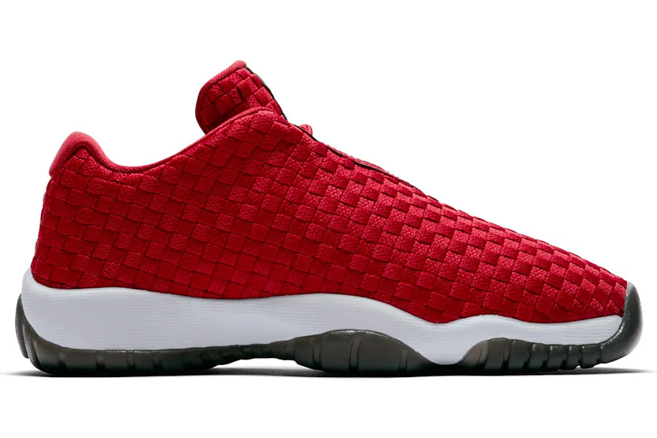 Jordan future low black and red best sale