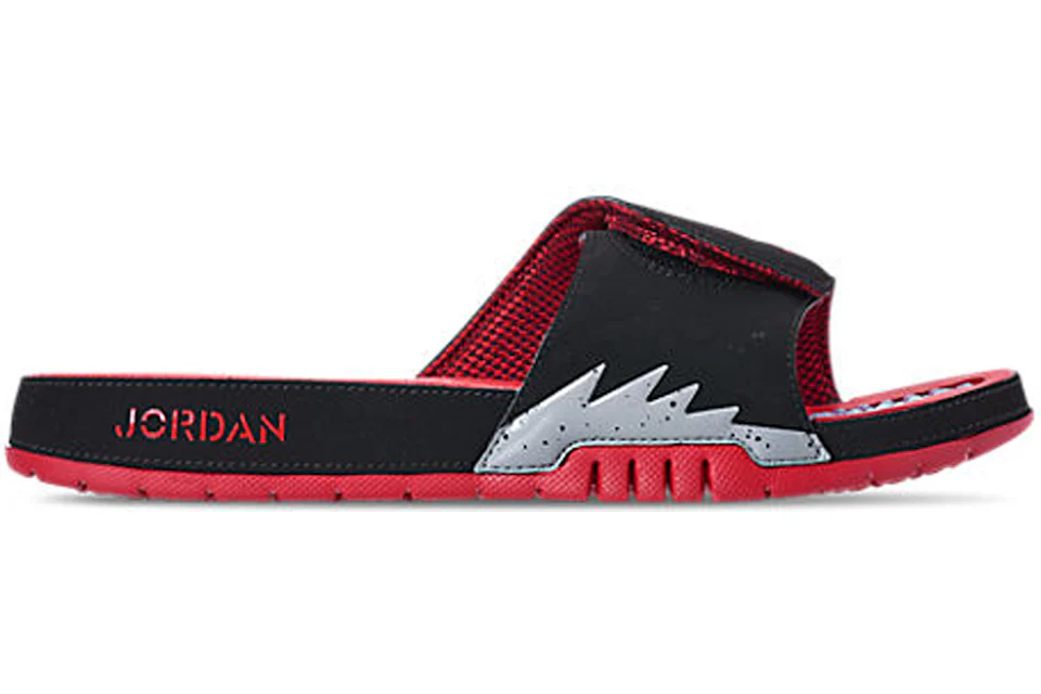 Jordan Hydro 5 Retro Black Particle Grey University Red