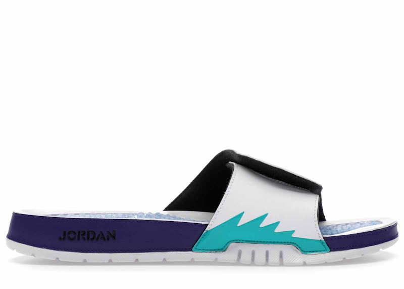 ★人気★ NIKE JORDAN HYDRO 5 RETRO SLIDE Jordan Hydro 5 Retro Slide White New Emerald Grape Ice Black