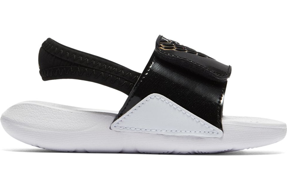 Jordan Hydro 7 Black Metallic Gold White TD Toddler AA2519 021