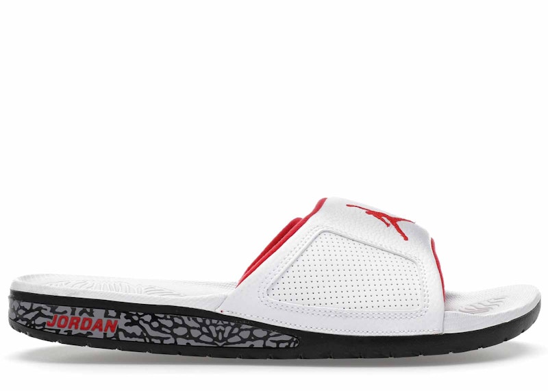 Jordan Hydro III Retro White University Red Cement Men's