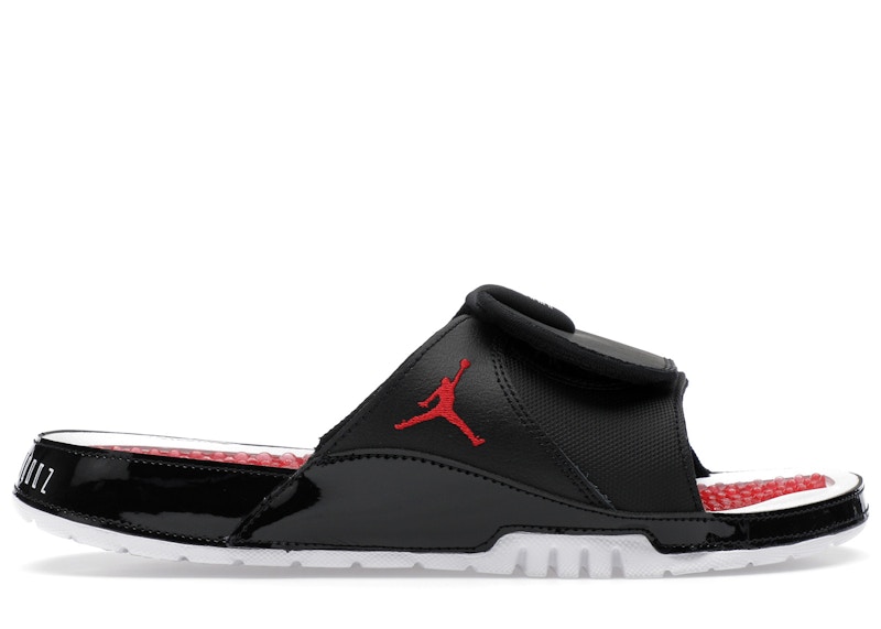 靴 Jordan HYDRO IV RETRO BRED 33cm NEW Nike Air Jordan Hydro 4 Bred Slide Black Cement Size 4Y
