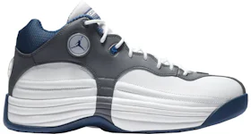 Blue and white team jordans deals