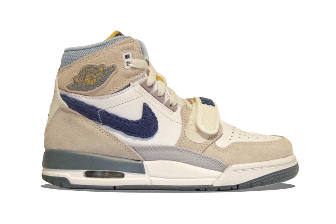 Pre-owned Jordan Legacy 312 Corduroy Swoosh (gs) In White/fossil Stone/blue