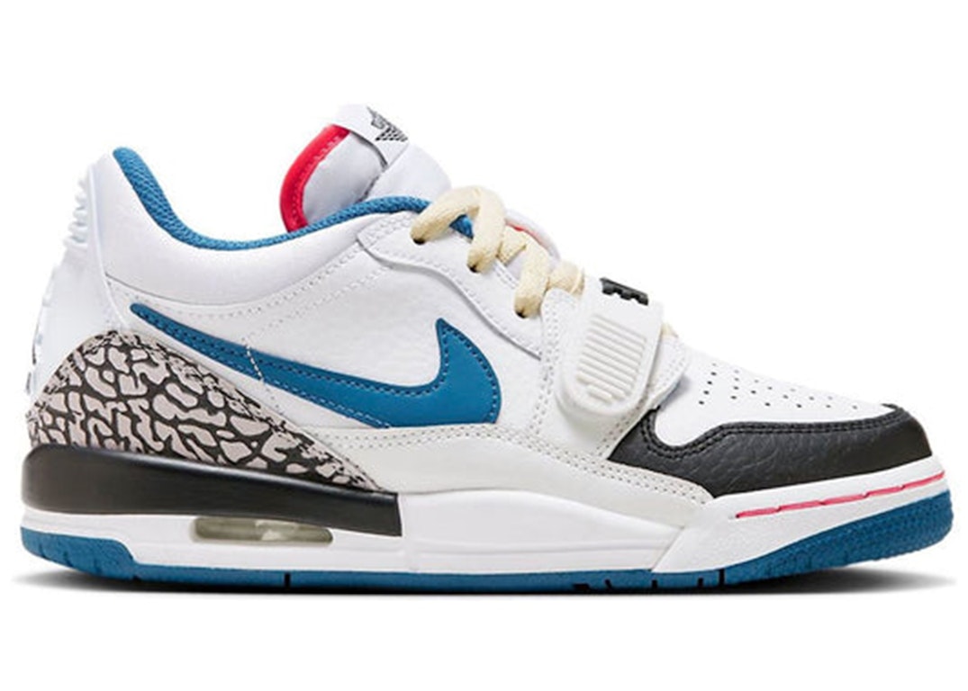 Pre-owned Jordan Legacy 312 Low White Industrial Blue (gs) In White/white/black