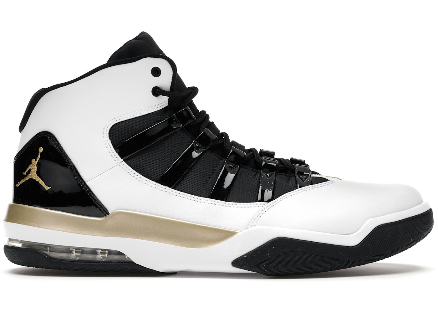 Jordan Max Aura White Metallic Gold Black AQ9084107