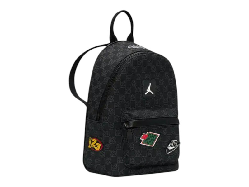 Air Jordan Monogram Pattern Backpack Black