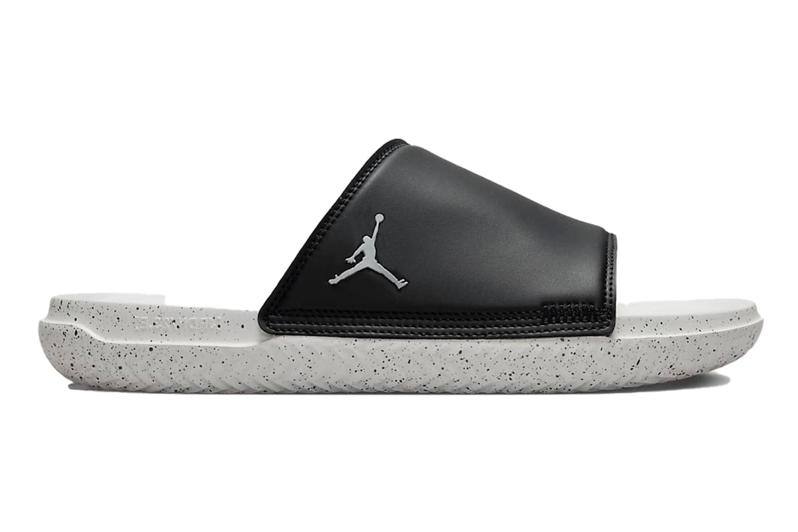 Pre-owned Jordan Play Slide Black Cement In Black/photon Dust