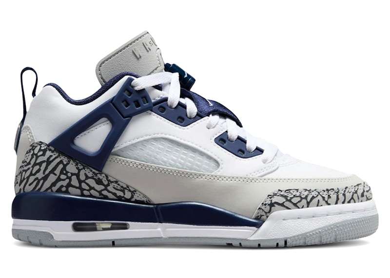 Pre-owned Jordan Spizike Low Georgetown Sneakers In White/grey/navy Blue In Multi