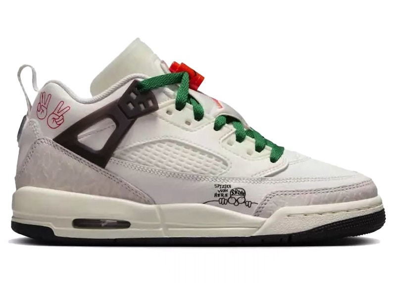 Pre-owned Jordan Spizike Low Spizike Was Here Sneakers In White/green/red