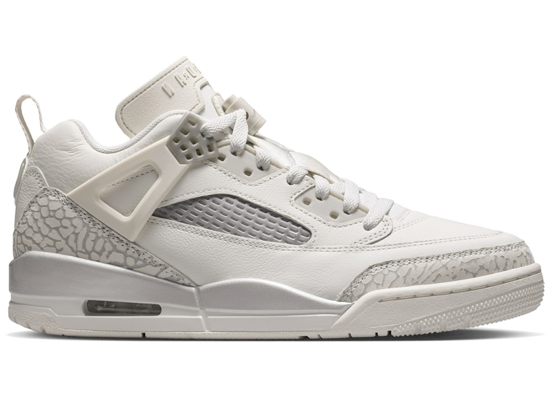 Jordan Spizike Low (Women's) Sneakers in Swan/Wolf Grey/Metallic Silver