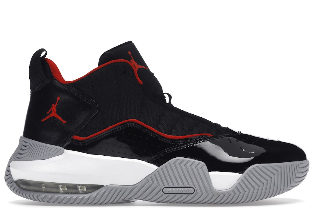 Pre-owned Jordan Stay Loyal Patent Bred In Black/red/grey