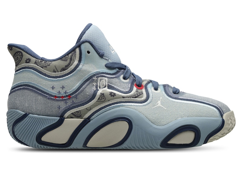 Pre-owned Jordan Tatum 3 Blue Denim Sneakers In Light Armory Blue/ocean Fog/ashen Slate