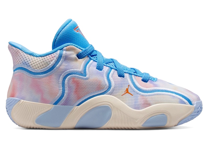 Pre-owned Jordan Tatum 3 Tie Dye Sneakers In University Blue/pale Ivory/royal Tint In Multi