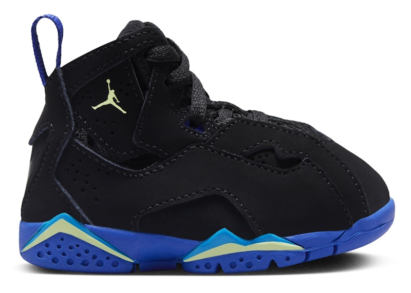 Pre-owned Jordan True Flight Barely Volt Sneakers In Black/hyper Royal/photo Blue