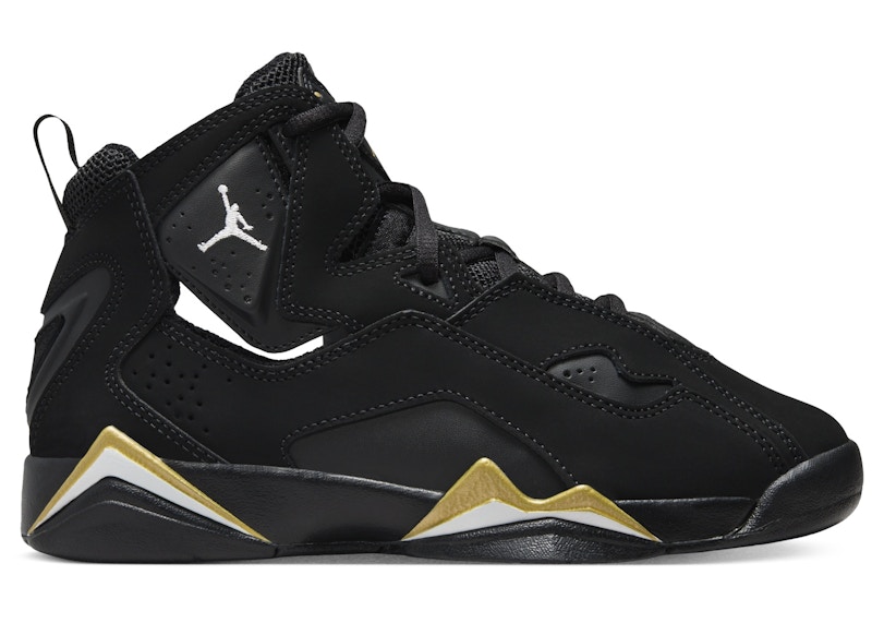 Jordan True Flight Negro Metallic Dorado Blanco para escolares 343795 017 ES