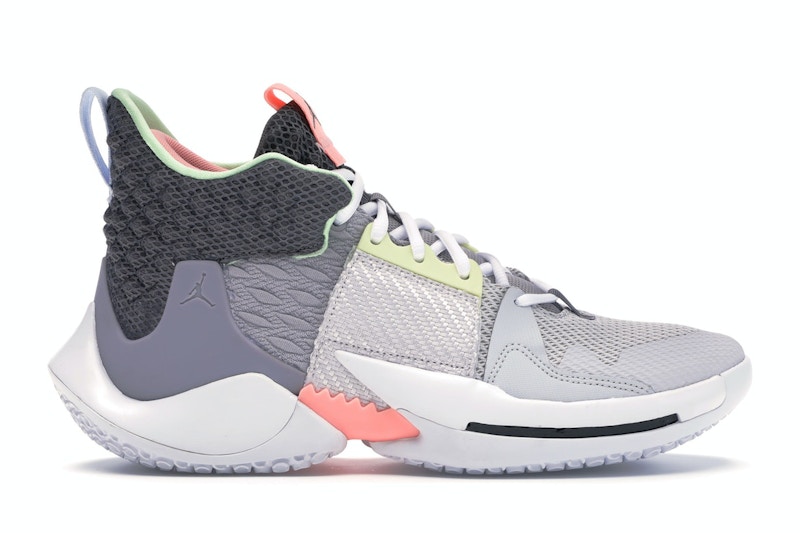 Pre-owned Jordan Men's Why Not Zer0.2 Khelcey Barrs Iii Sneakers In Vast Grey/gunsmoke/atmosphere Grey