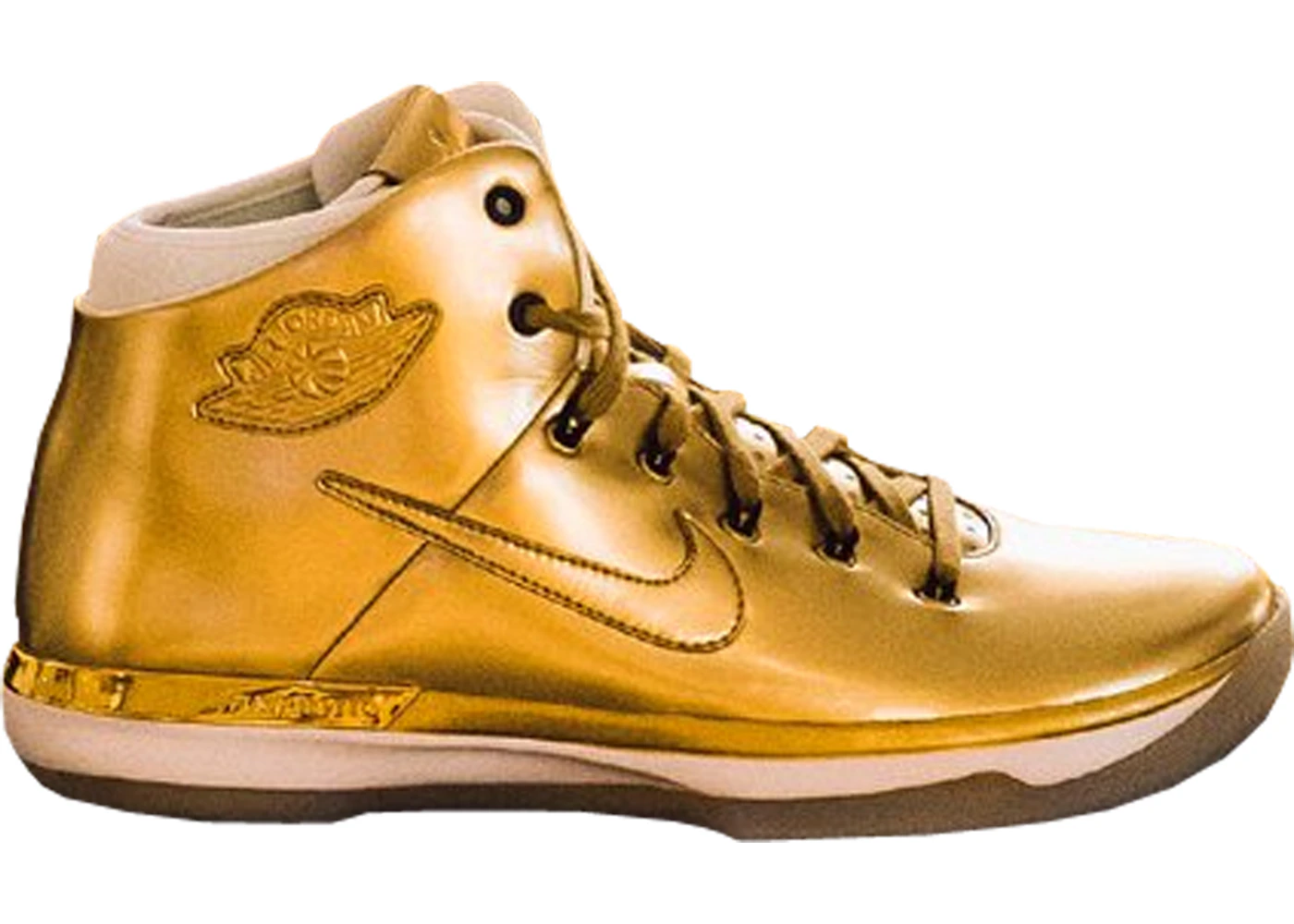 Golden air jordans hotsell