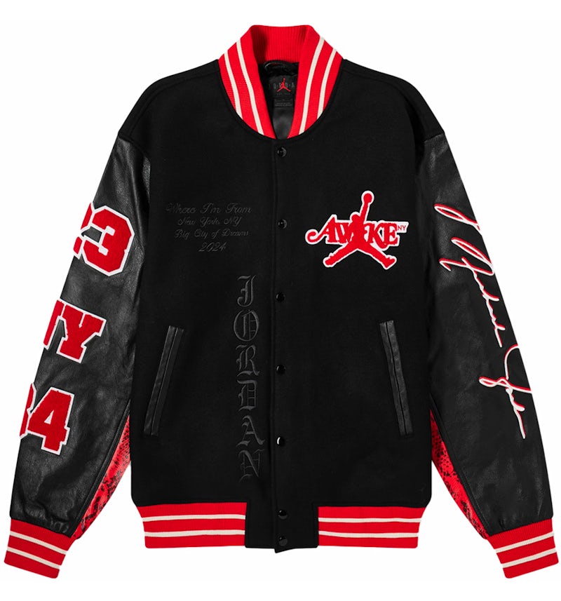 Air Jordan x Awake NY Varsity Jacket University Red/Black Men's