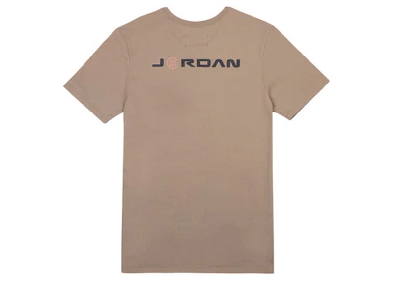 Air Jordan x CLOT Crossover Logo Printed TShirt Khaki Men's US