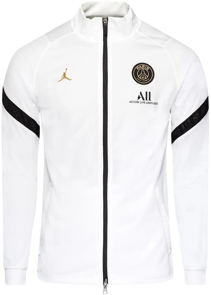 Jordan X PSG Paris Saint Germain Basketball Jersey Black/White/Gold for Men