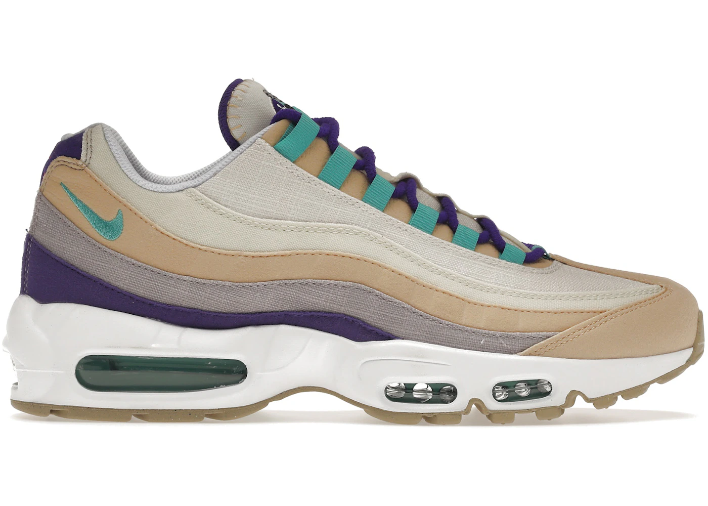Nike Air Max 95 Air Sprung Sail Purple Teal Men's DH4755-200 GB