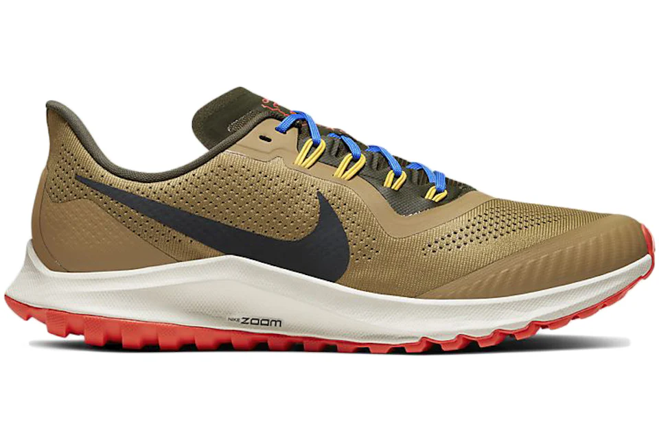Zoom pegasus 36 trail gtx university gold black  and  red Clearance