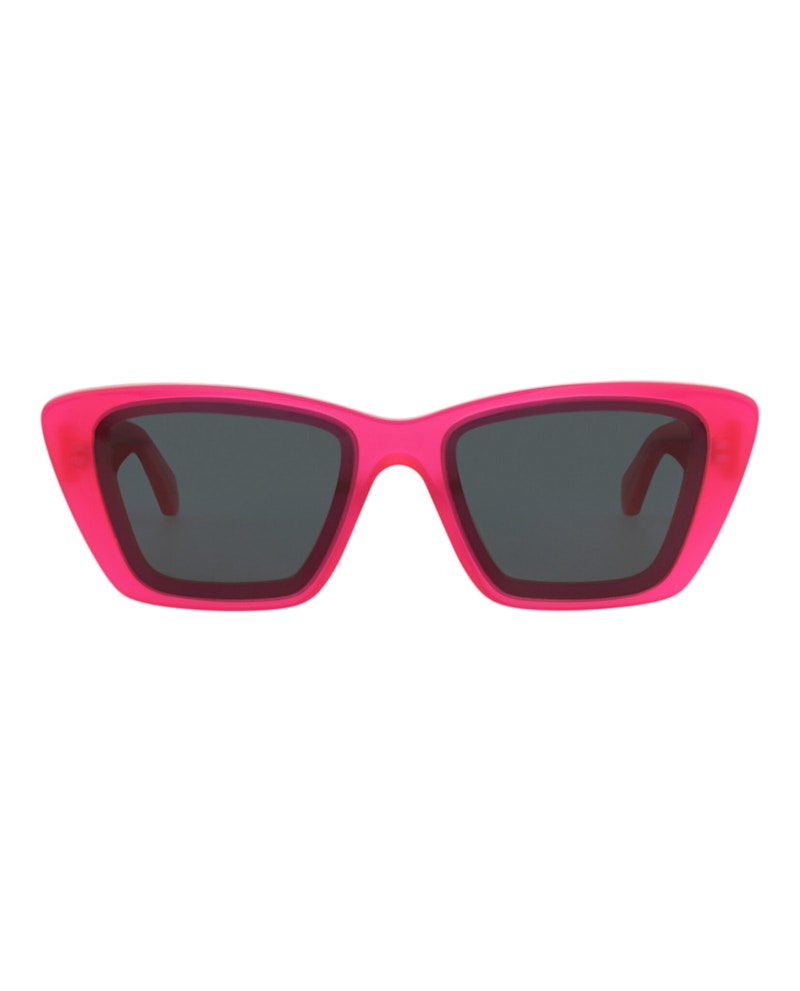 ALAÏA Pre-owned Women's Alaia Squareframe Recycled Acetate Sunglasses In Fuchsia Fuchsia Grey (aa0070s/30014377/003)