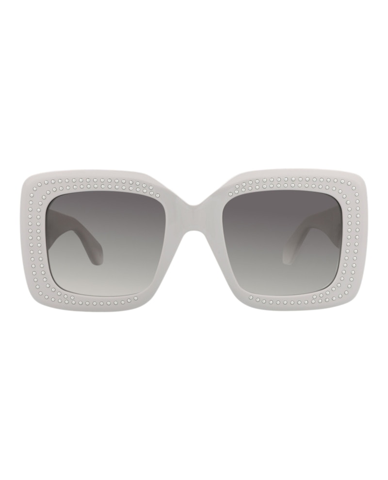 Pre-owned Alaïa Women's Alaia Squareframe Recycled Acetate Sunglasses In Grey Grey Grey (aa0065s/30014218/001)