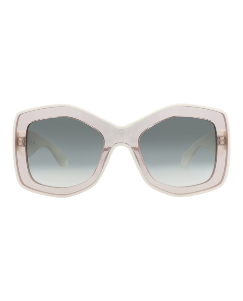 SALE【Alaia】レクタングルフレーム サングラス Alaia Square-Frame Recycled Acetate Sunglasses Nude White
