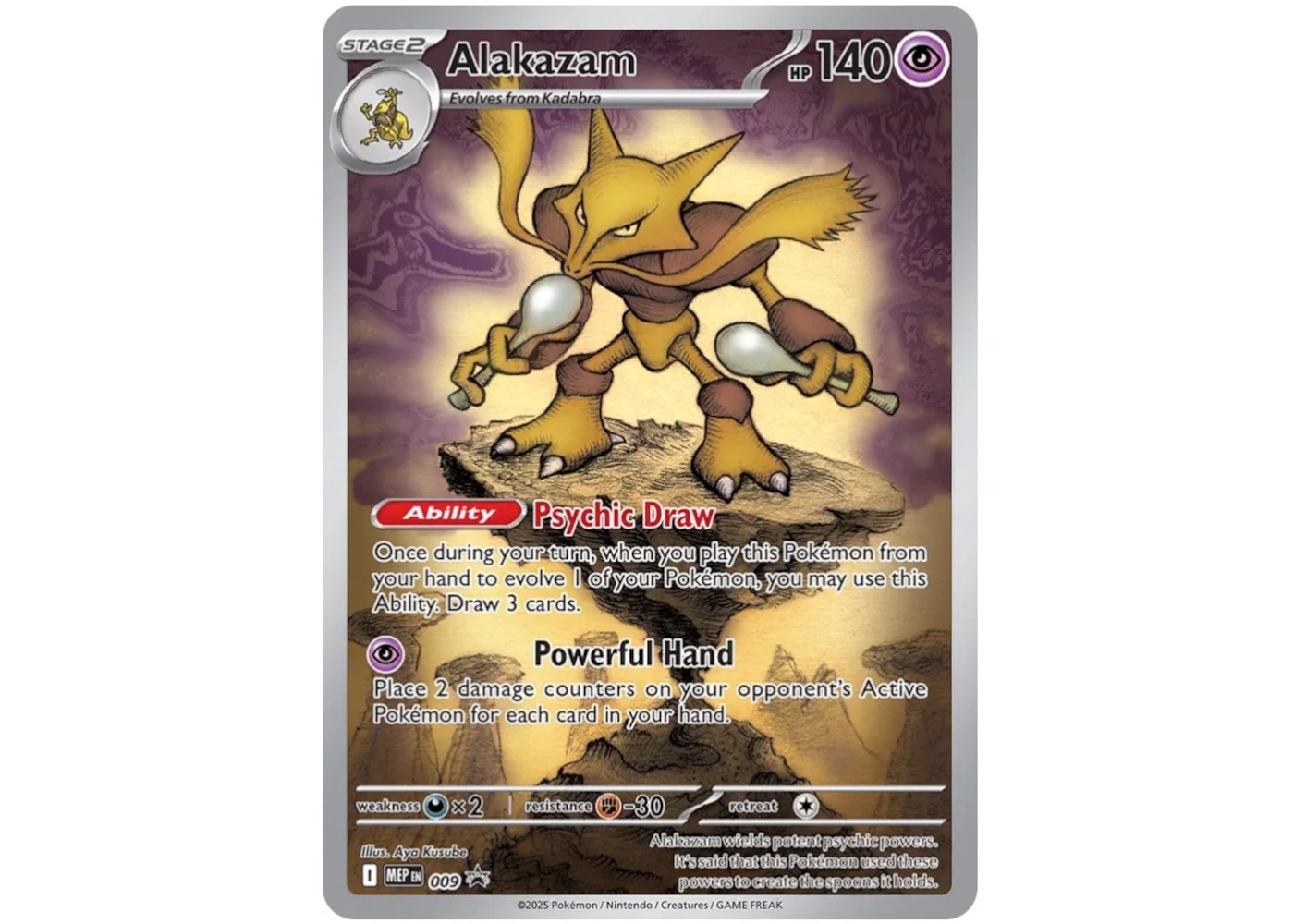 Alakazam 2025 Pokmon Scarlet & Violet Mega Evolution Promos Promo Rare 9 Ungraded - 2025 - US Alakazam 2025 Pokmon Scarlet & Violet Mega Evolution Promos Promo Rare 9 Ungraded - 2025 - US