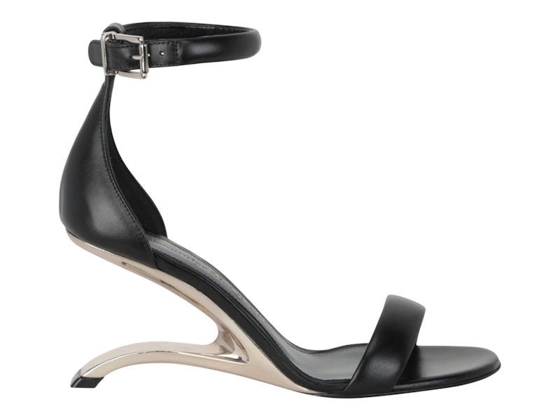 Pre-owned Alexander Mcqueen Arc High Heel Sandals (women's) Sneakers In Black/silver In Multi