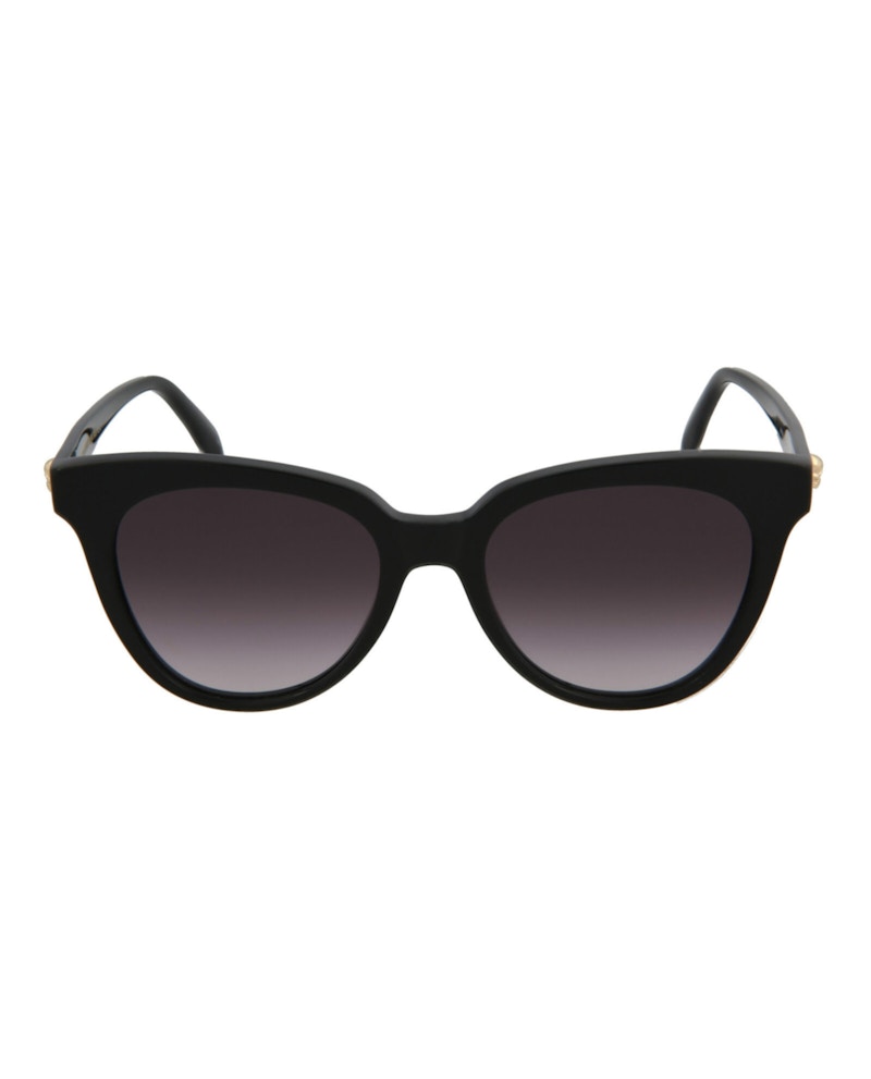 Pre-owned Alexander Mcqueen Women's Cat Eyeframe Acetate Sunglasses In Black (am0159s/30006090/001)