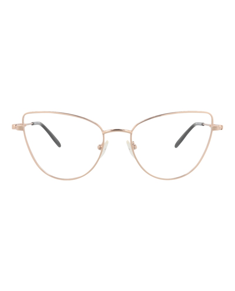 Pre-owned Alexander Mcqueen Women's  Cat Eyeframe Metal Optical Frames In Gold Gold Transparent (am0268o/300086