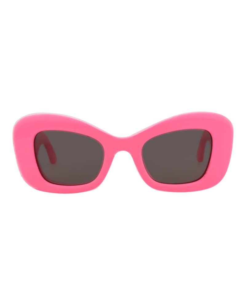 Pre-owned Alexander Mcqueen Women's Cat Eyeframe Recycled Acetate Sunglasses In Pink Pink Grey (am0434s/300146
