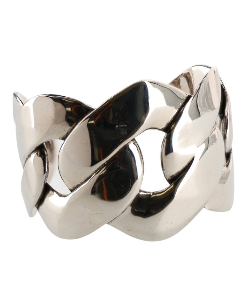 Pre-owned Alexander Mcqueen Women's Chain Cuff In Silver