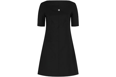 Alexander McQueen Contrast Trim Mini Dress Black - US Alexander McQueen Contrast Trim Mini Dress Black - US